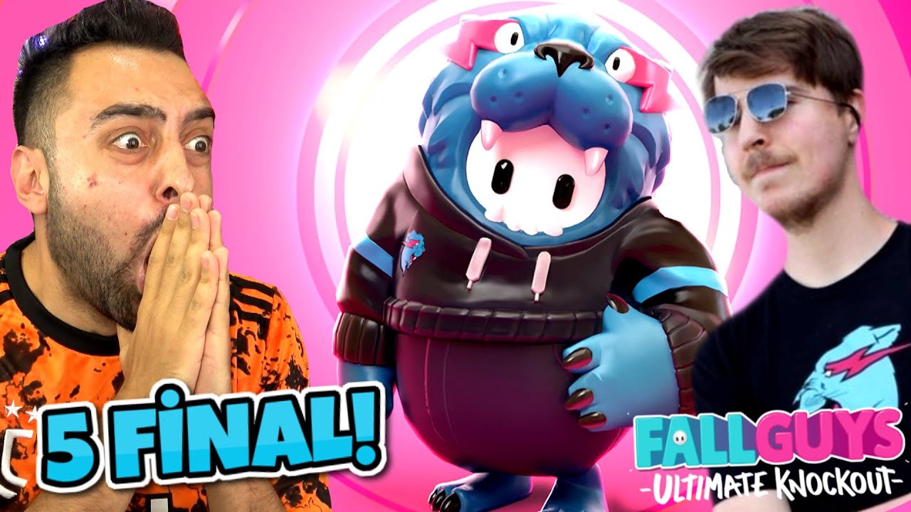 ÜNLÜ YAYINCI MrBeast OLDUM 😱 TAM 5 FİNAL ! FALL GUYS 3.SEZON !