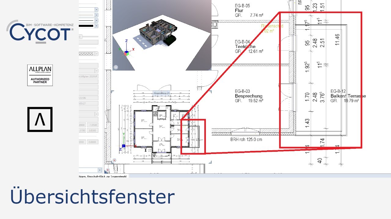 Übersichtsfenster in Allplan