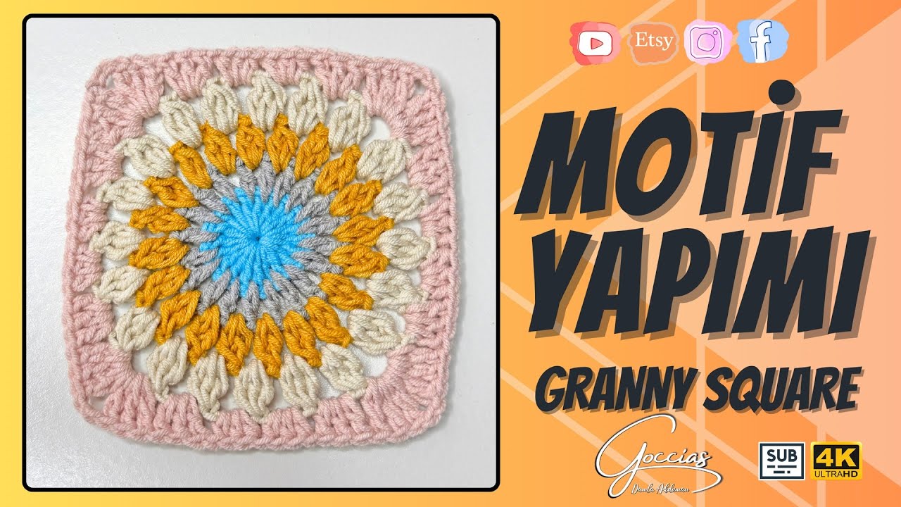 MOTİF YAPIMI - GRANNY SQUARE - DIY - SUB