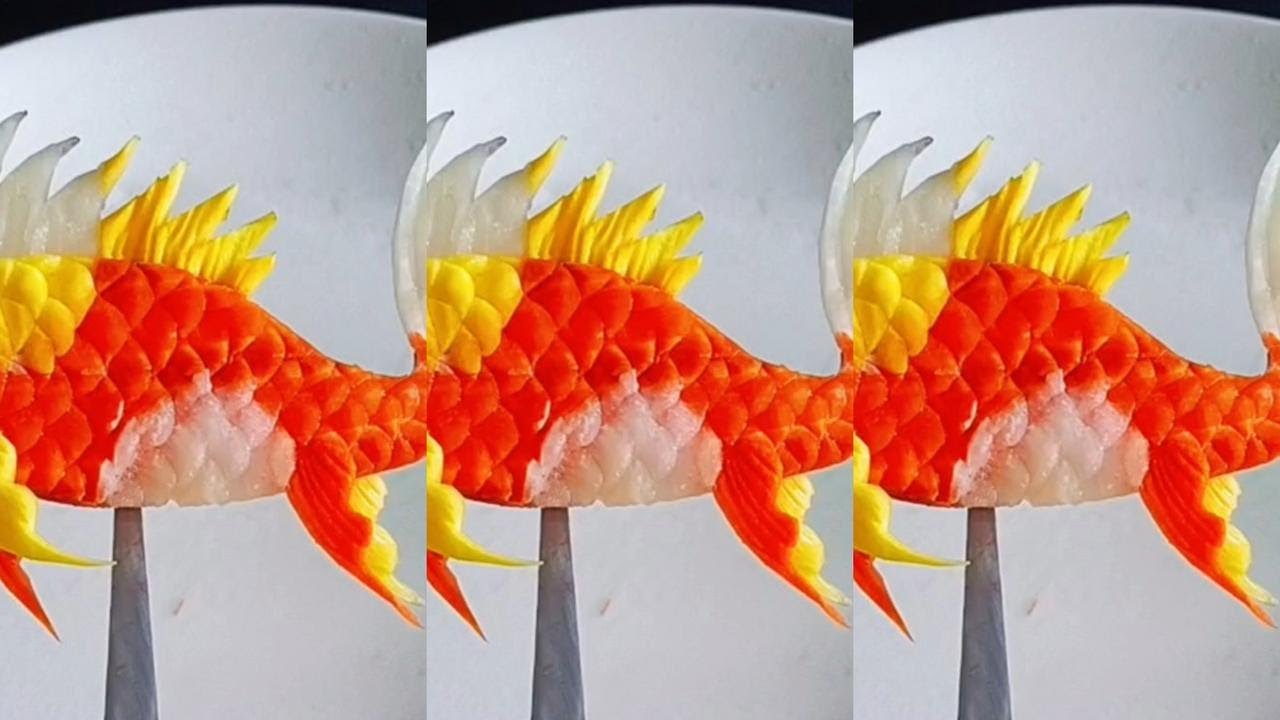 Creative colorful koi fish shape
