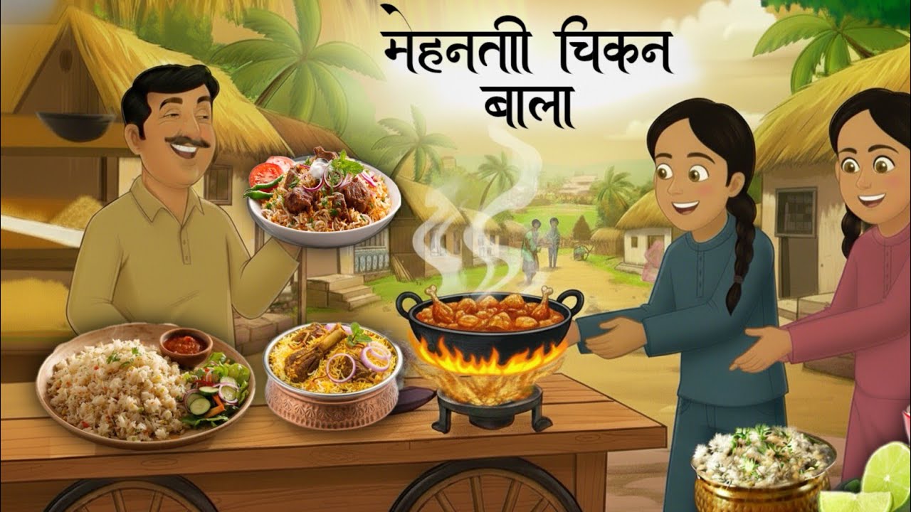 मेहनती चिकन बाला 🤤🤤l 🐔 Lakhpati Chicken Wala: Mehnat Rang Laayi l#moralstories @SujaCartoon         