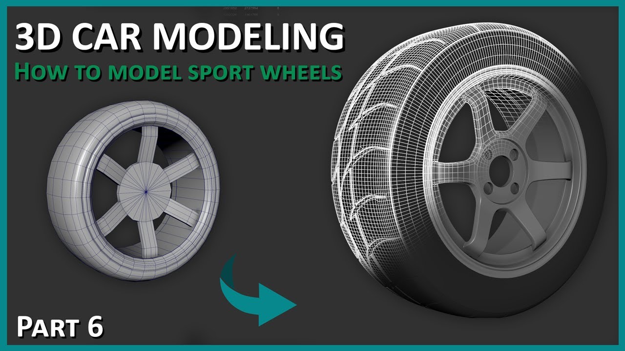 3D Car Modeling - How to Model Sports Wheels