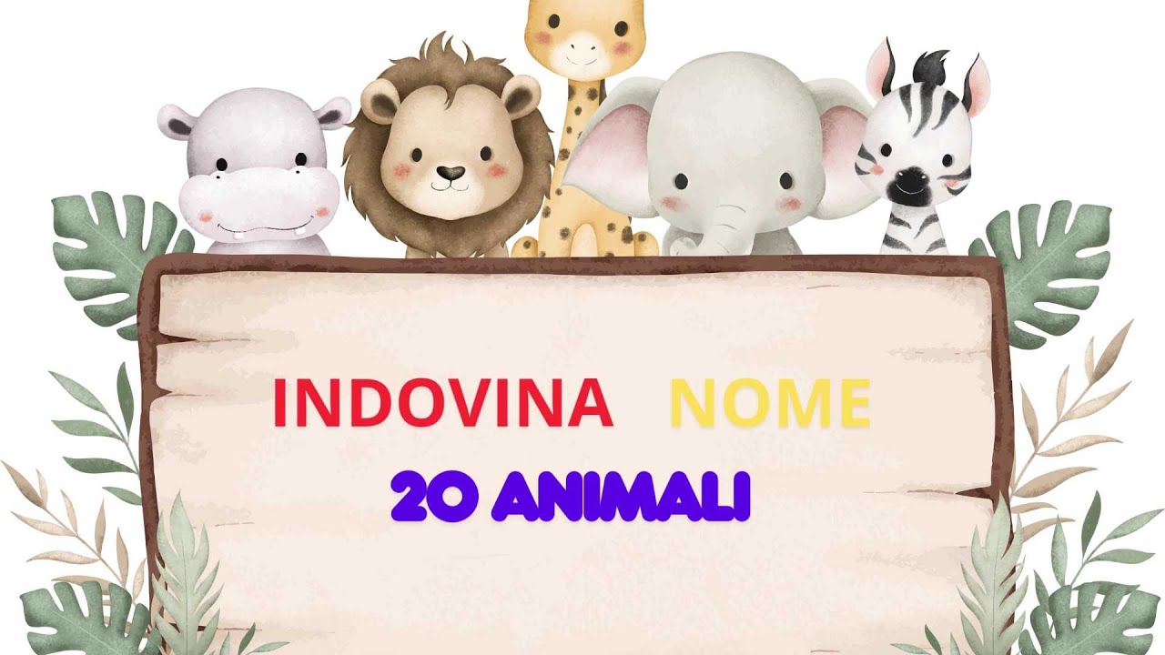 Quiz indovina nome 20 animali