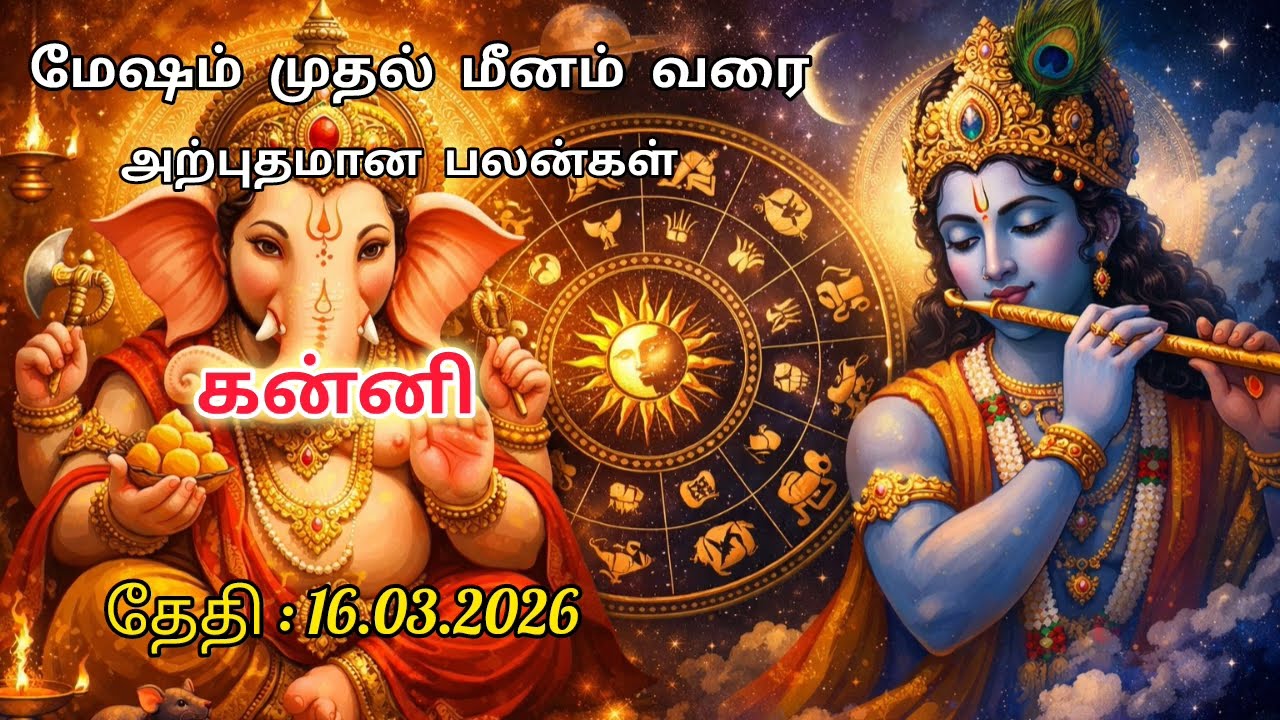 16.03.2026 olimayamana ethirkaalam Today Rasi Palan in Tamil | Indraya Rasi Palan #rasipalan 