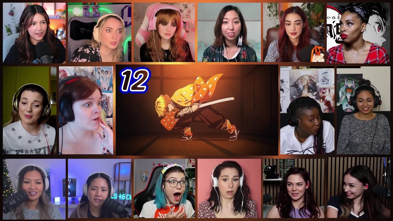 Demon Slayer Season 1 Episode 12 Girls Reaction Mashup | Kimetsu no Yaiba