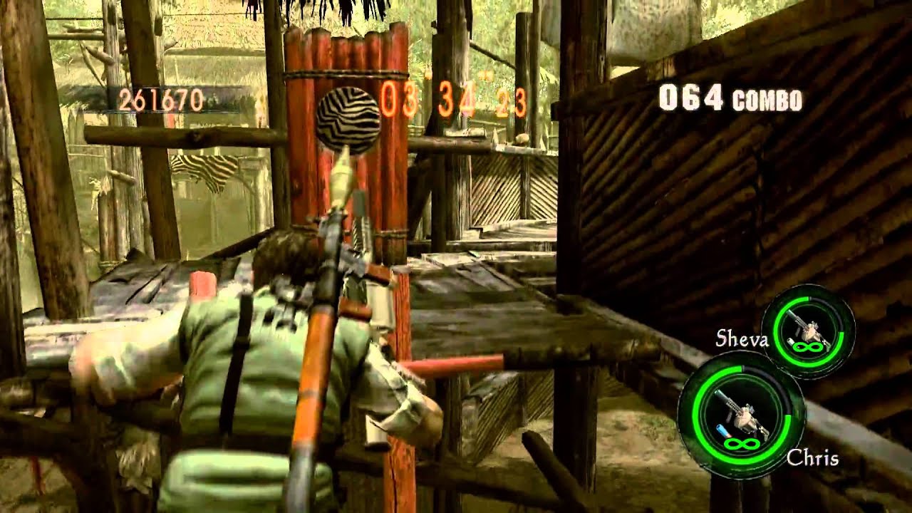 Resident Evil 5 - Mod progress #13 - Funf and rapidfire fireworks making Omgarrett insane - Part 2/2