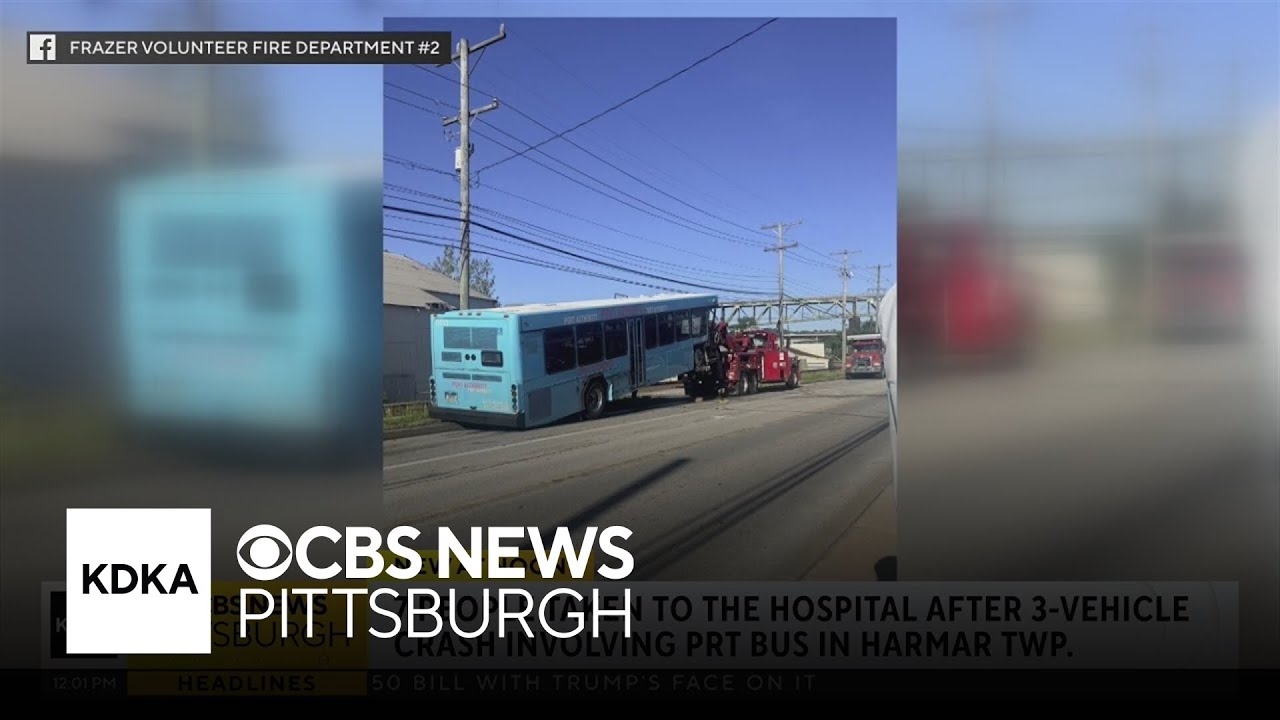 7 people hurt in crash involving PRT bus