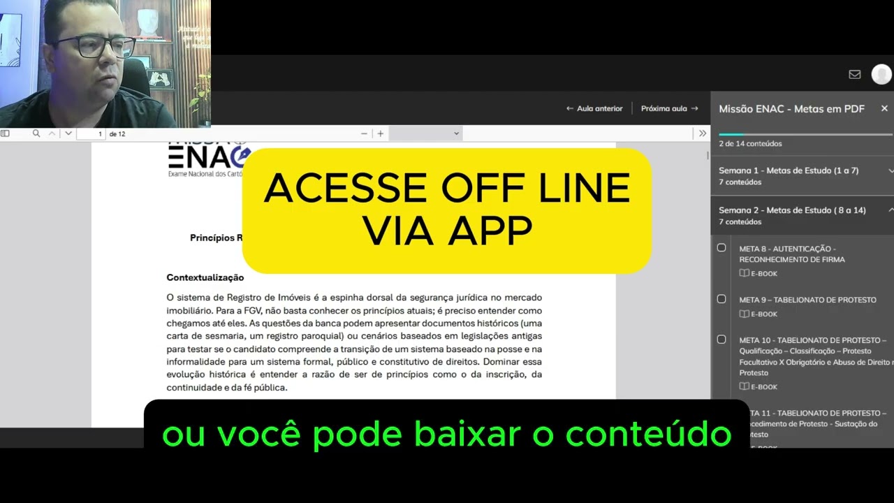 Curso Preparatório ENAC 2026.1 | 80 Metas e 800 Questões para Cartórios