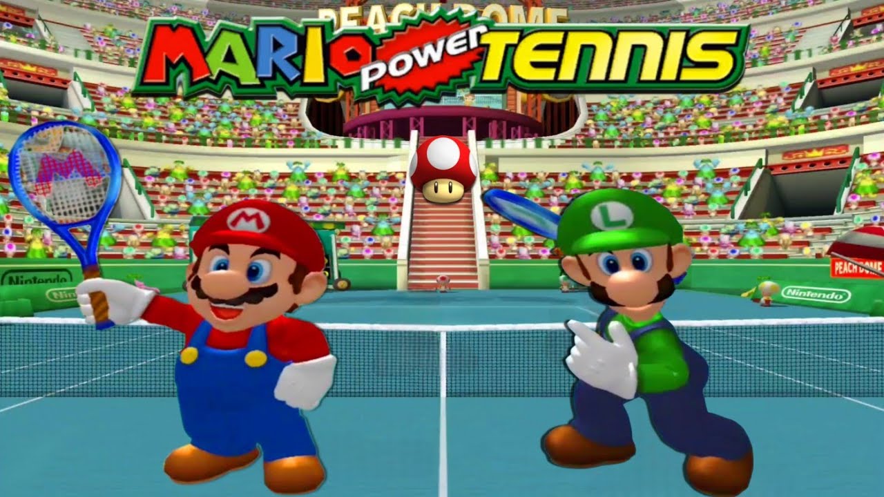 Mario Bros POWER UP!🌟🎾 - Mario & Luigi - Mario Power Tennis (2 Player) - 2v2 - Multiplayer Gameplay