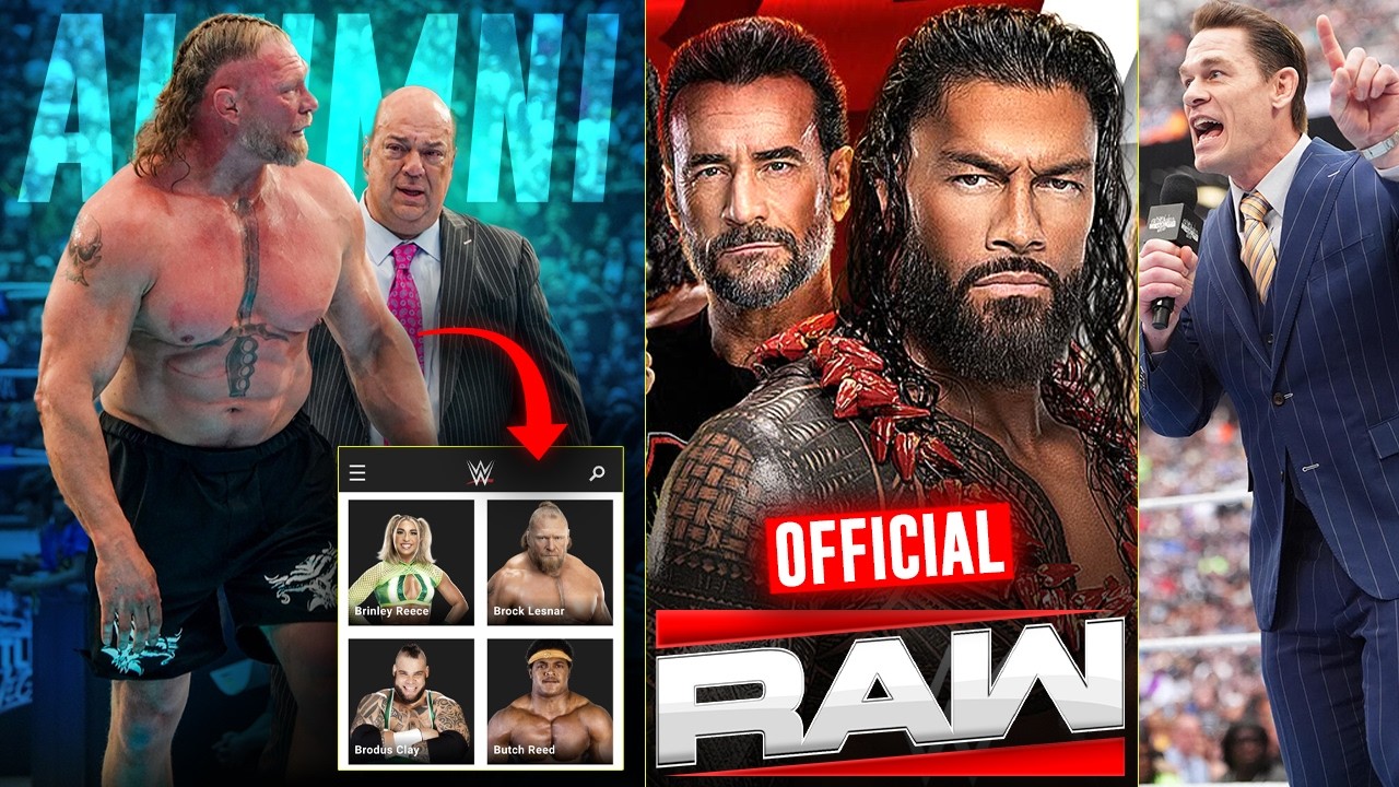 Brock Lesnar MOVED TO ALUMNI! GOODBYE 😢 | Roman Reigns ANNOUNCED For RAW? John Cena | WWE News