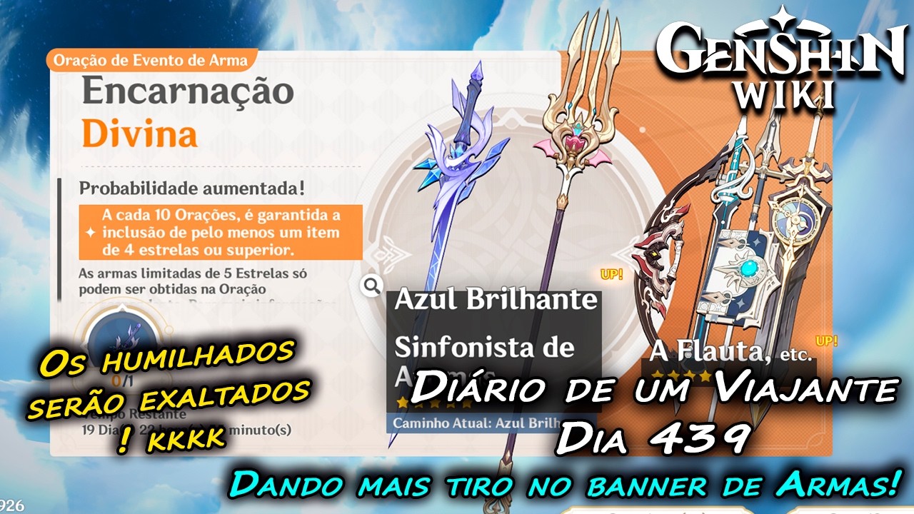 Diário de um Viajante - Dia 439 - Mais Giro no Banner de Arma ! #genshinimpact