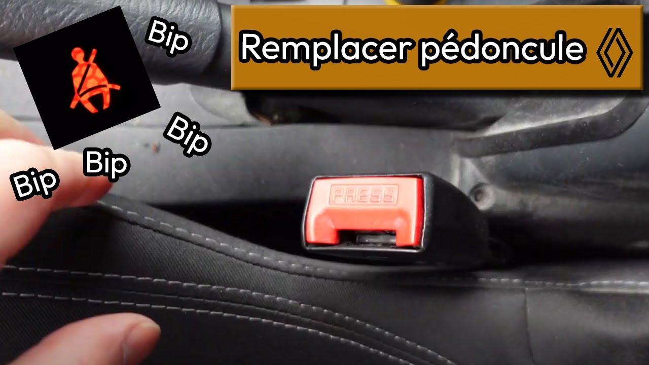 Remplacer le Pédoncule ou brin ou attache ceinture sur une Clio 3