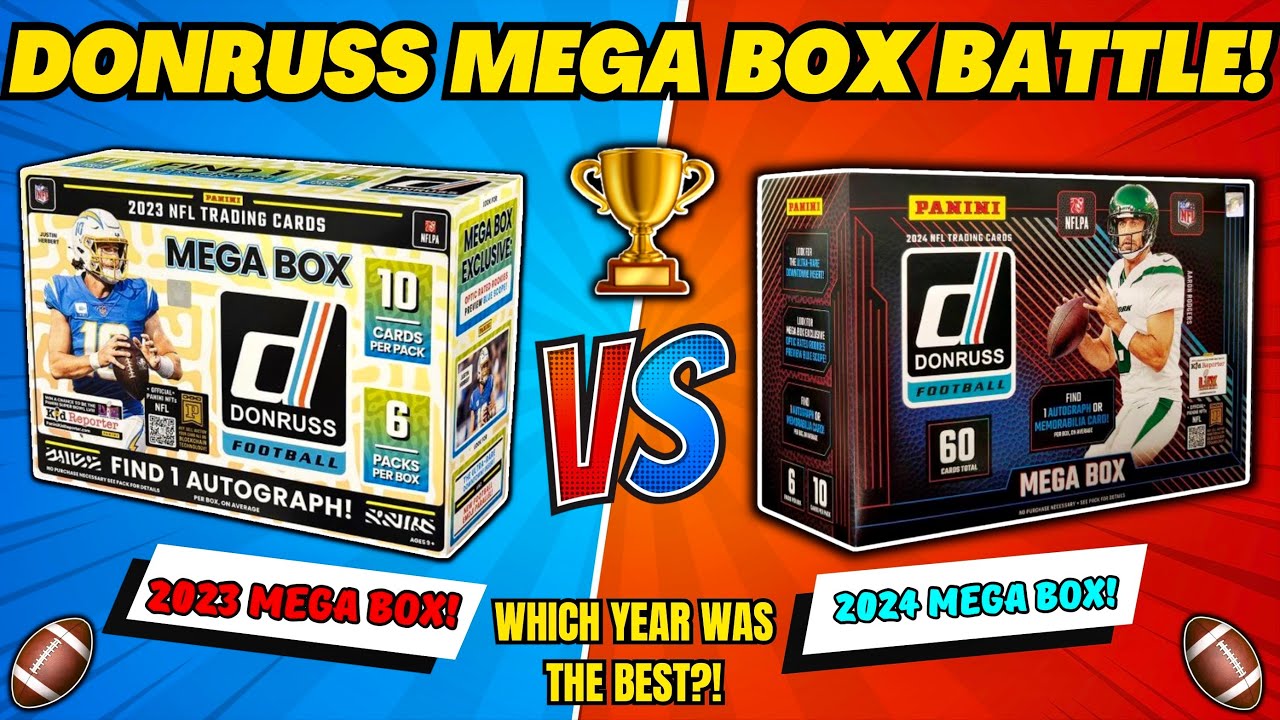 *2023 vs 2024 DONRUSS FOOTBALL MEGA BOX PRODUCT BATTLE!🏈😱
