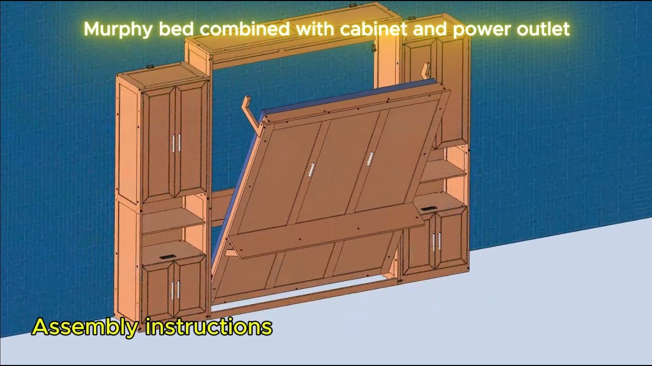 Murphy bed combined with cabinet and power outlet - Assembly instructions HU20Q