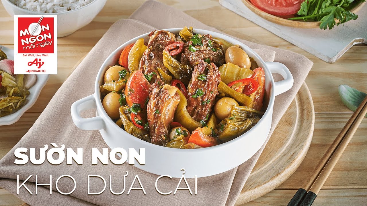 Đổi vị cơm nh&agrave; với SƯỜN NON KHO DƯA CẢI đậm đ&agrave; hao cơm | M&Oacute;N NGON MỖI NG&Agrave;Y