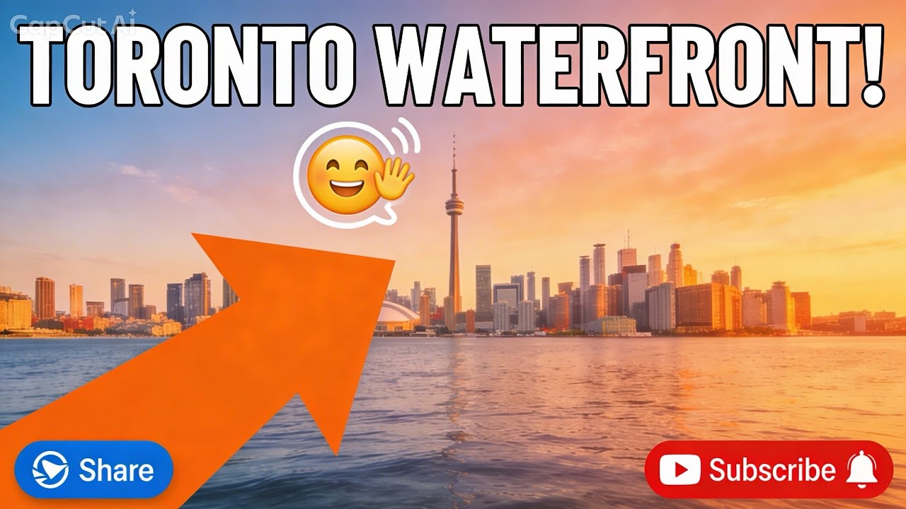 Toronto Harbourfront 4K walking Tour! Waterfront & City Skyline #toronto#canada#waterfall #cntower#