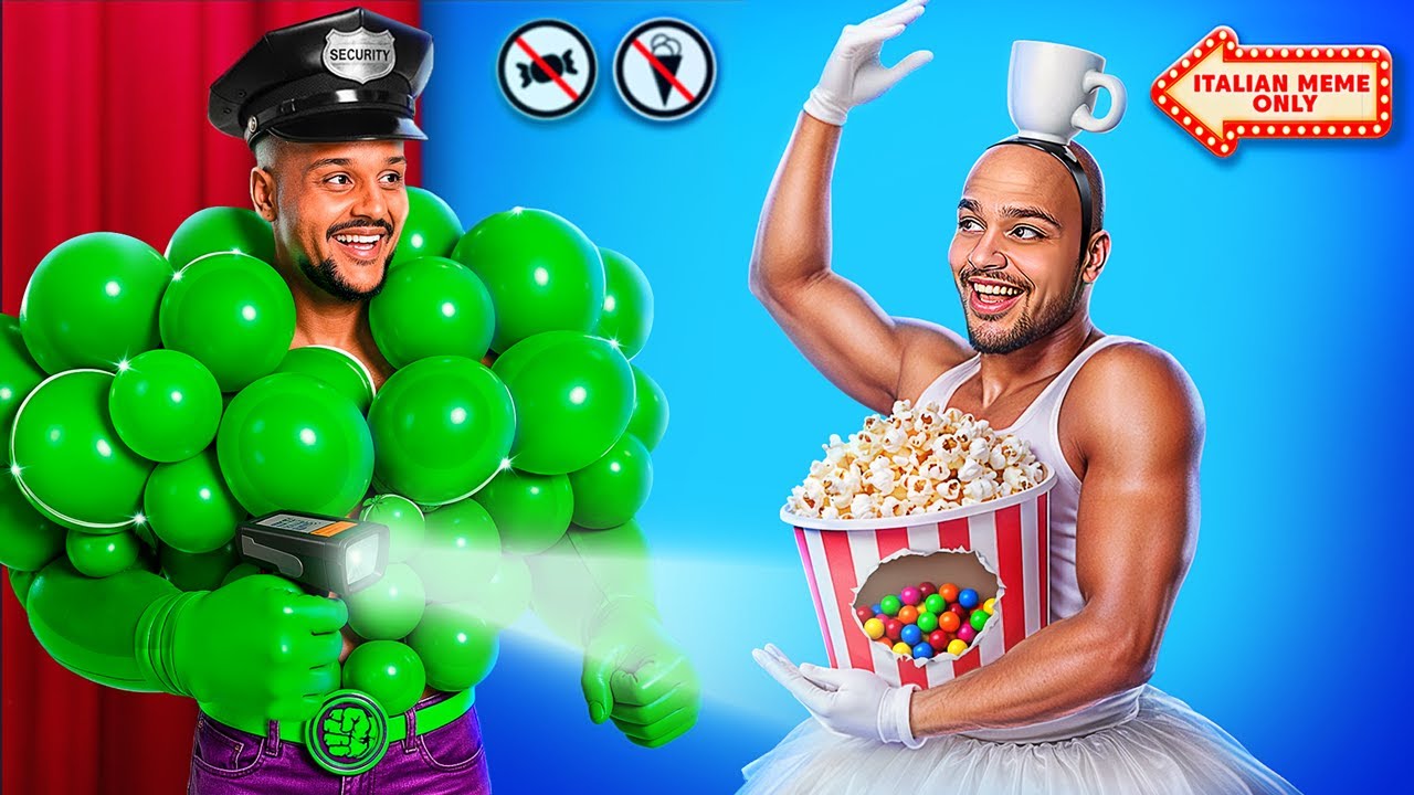 Mèmes italiens contre super-héros ! Entrer au cinéma facilement !