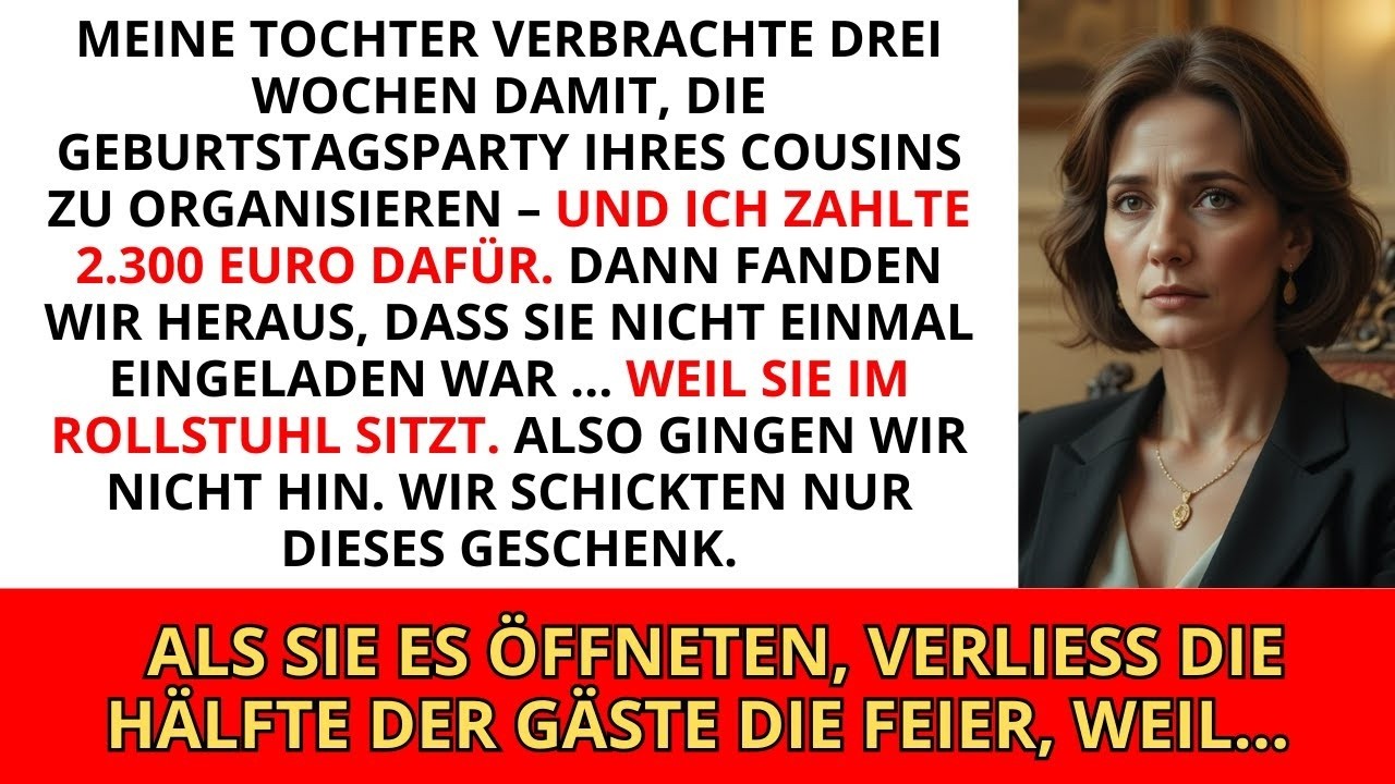 Ich habe 2.300 Euro für die Party meines Neffen bezahlt, aber meine Tochter wurde nicht eingeladen..