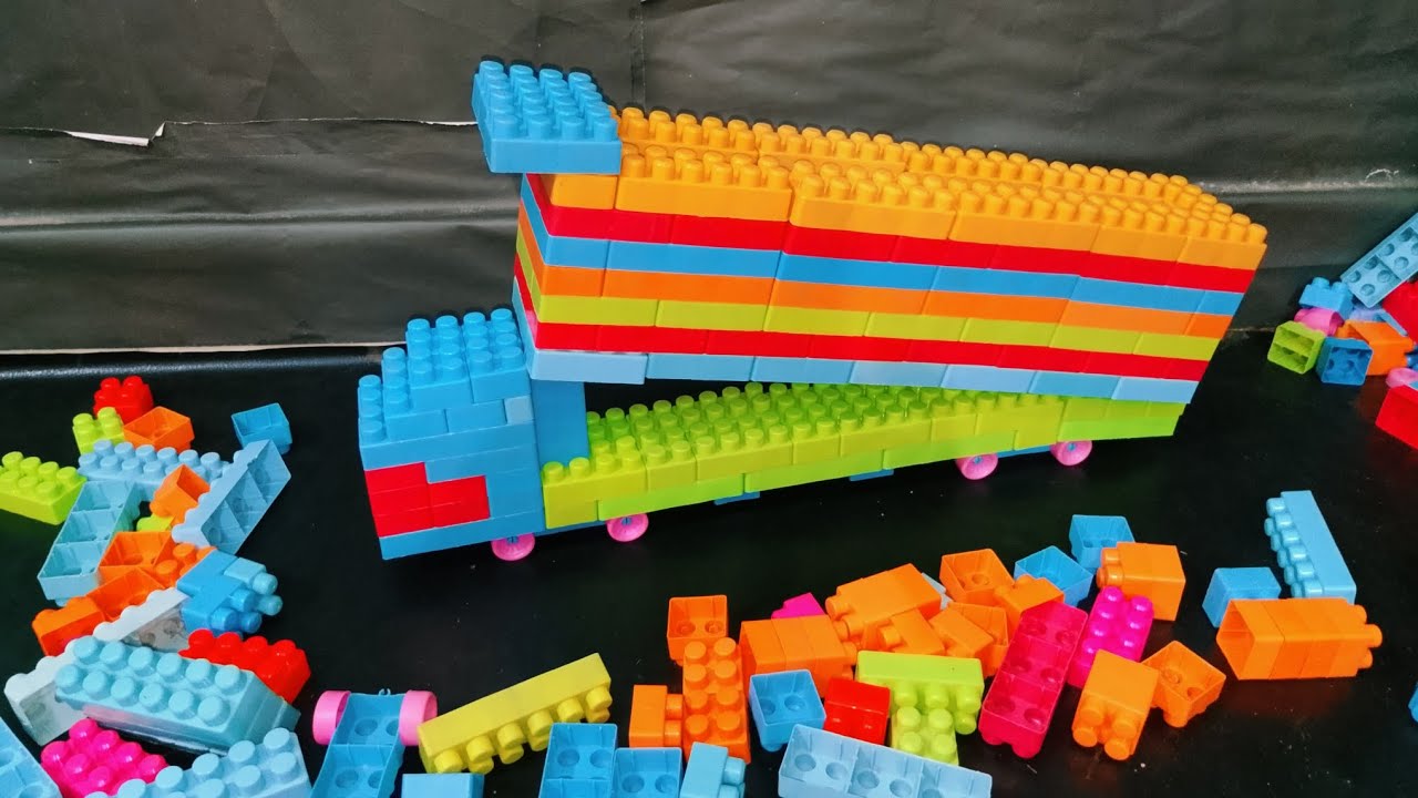 Satisfying DIy Lego Big colourful Hydraulic Truck 6/ASMR building block #buildingblocks 