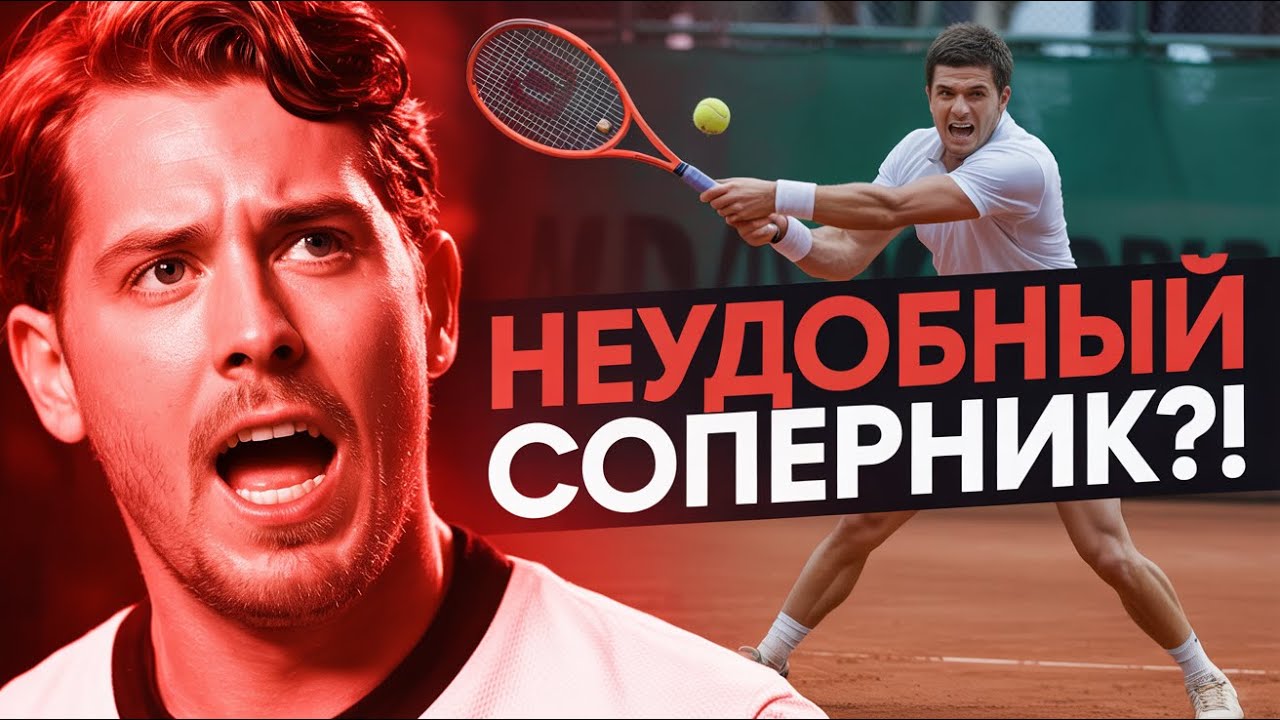 НЕУДОБНЫЙ соперник в теннисе? Матч 