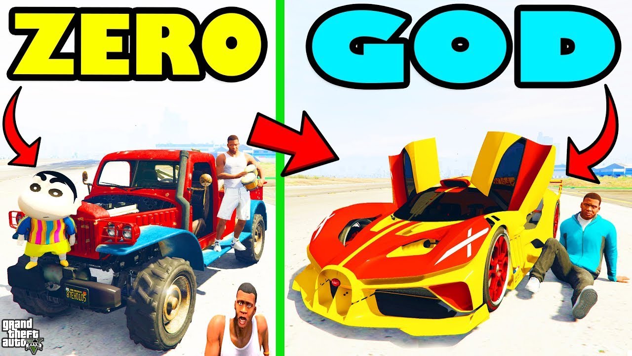 Franklin & Shinchan Upgrading ZERO To GOD SUPER CAR in GTA 5 !