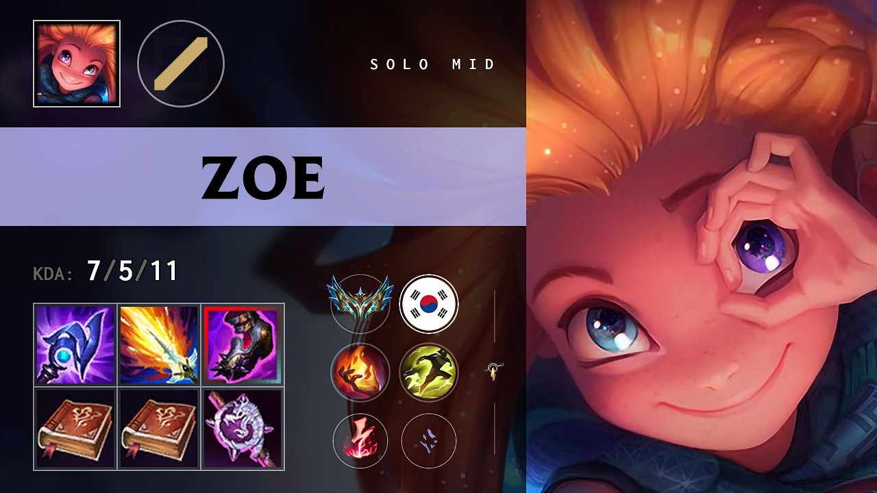 Zoe Mid vs Irelia - KR Challenger Patch 26.12