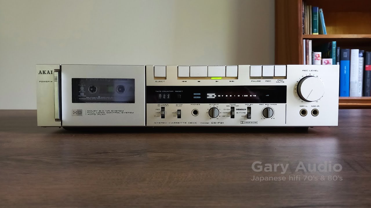 Akai CS-F21 2-Head Cassette Tape Deck With Dolby Noise Reduction Made in Japan 1982