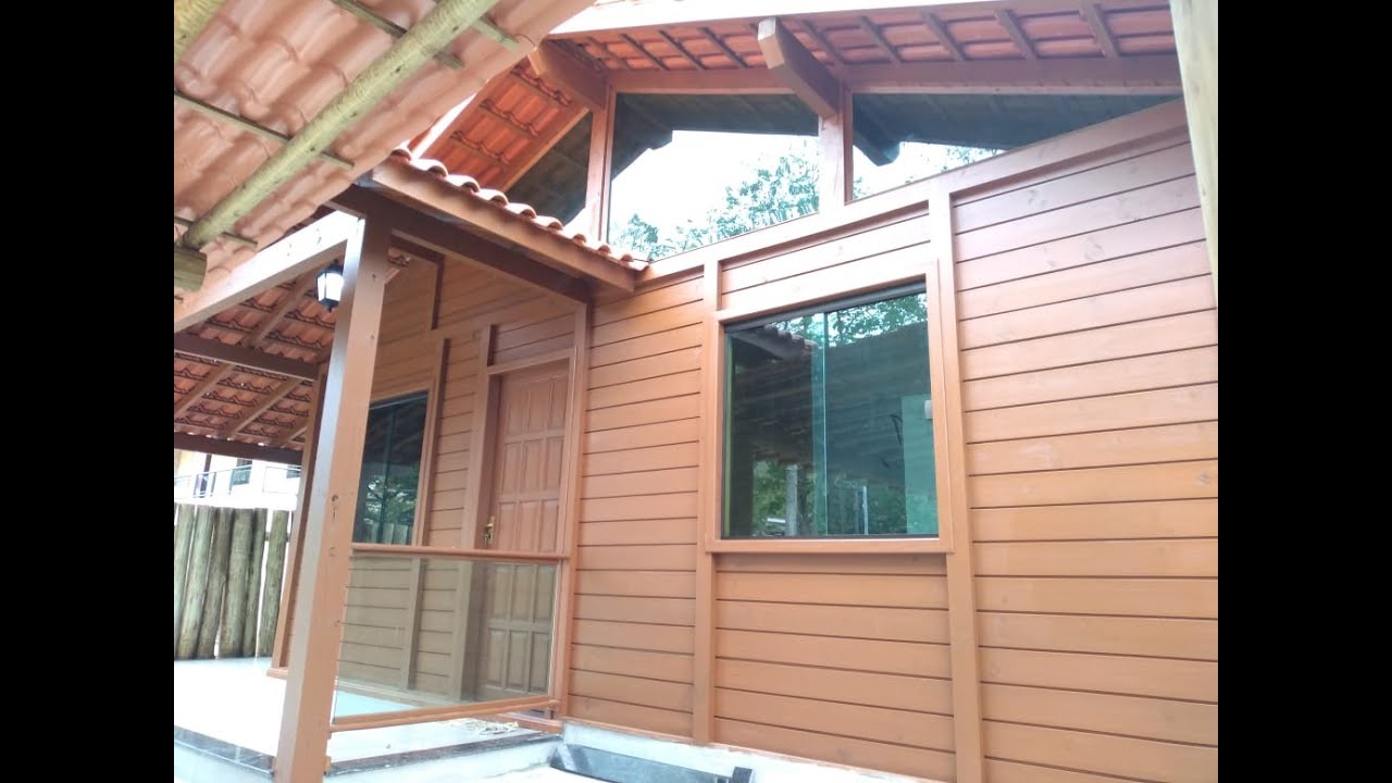 Casa de Madeira de Pinus Tratado com 99,25 m&sup2; - JB Casa de Madeira