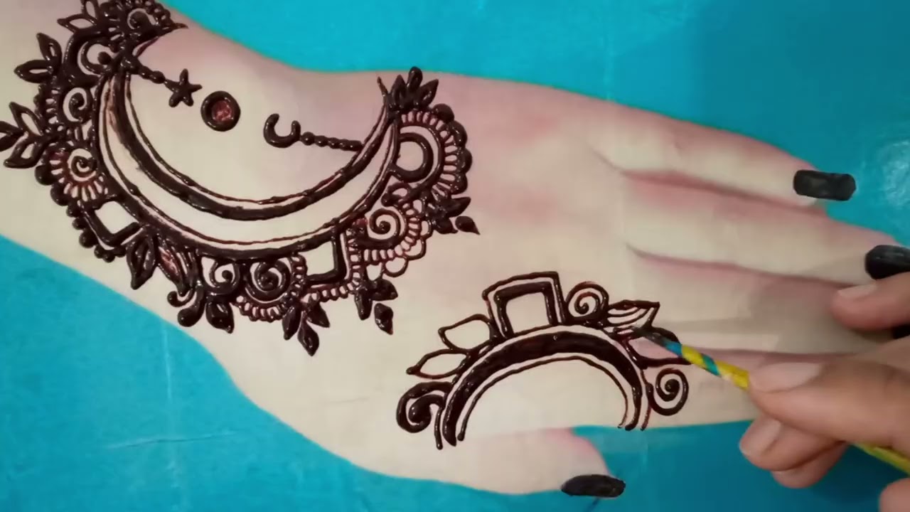mehndi designs for back hands || new stylish mehndi design || ramzan chand mehndi design back hand 