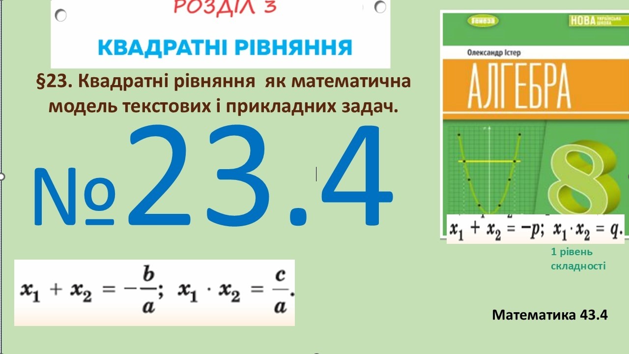Істер Вправа 23.4 Алгебра 8 (Математика8 № 43.4 )НУШ-2025