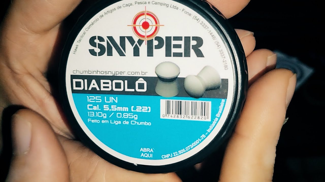 ROSSI R8 BLACK Agrupamento Chumbinho Snyper Diabolo