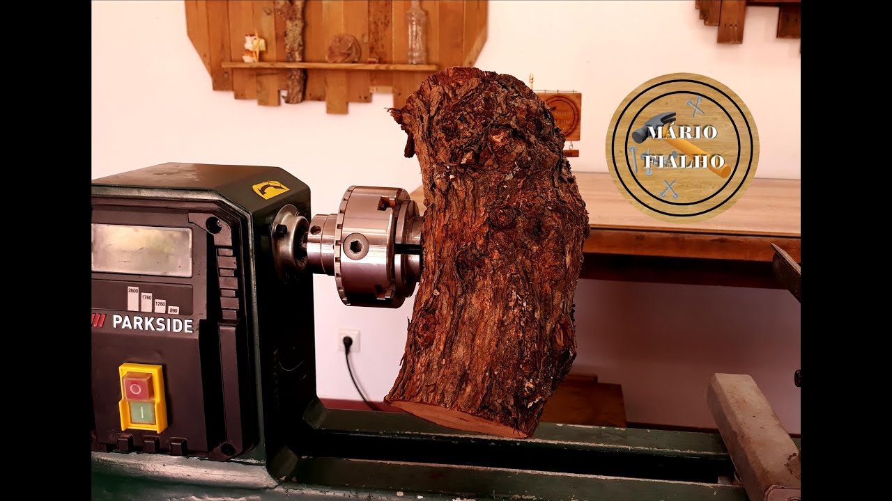 Taça Molheira com Bordas Naturais - no torno para madeira da PARKSIDE