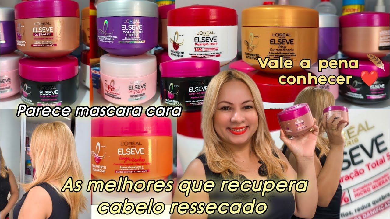 AS MELHORES MÁSCARAS DA ELSEVE QUE JÁ USEI salva cabelo ressecado fraco áspero e poroso