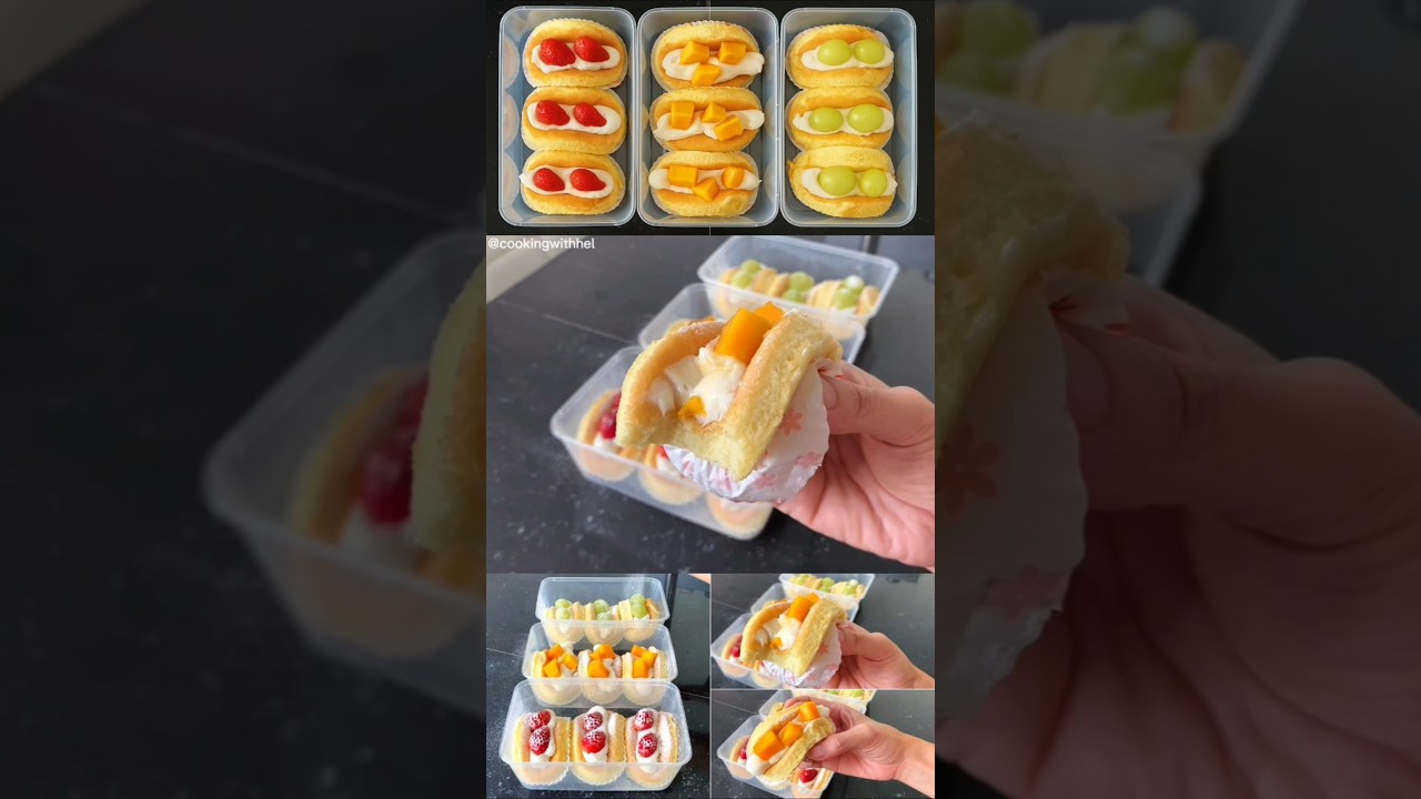 Lumernya cake lipat topping buah. Resep klik ▶️☝️