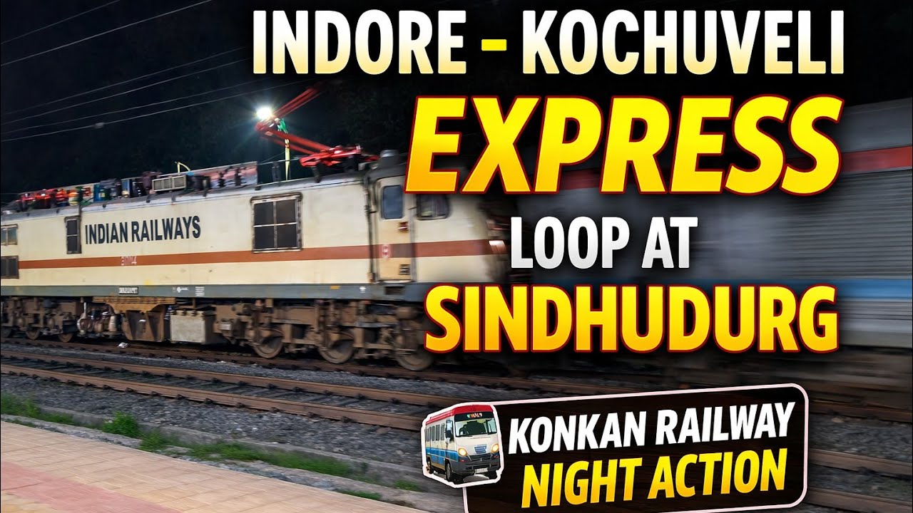 Indore Kochuveli Loop for Crossing at Sindhudurg