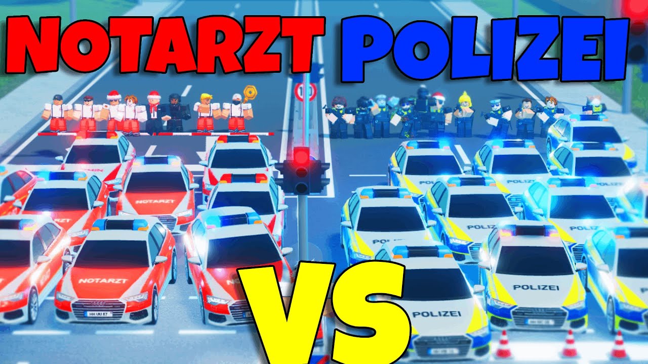 NOTARZT VS POLIZEI DUELL ESKALIERT in NOTRUF HAMBURG | ROBLOX Deutsch