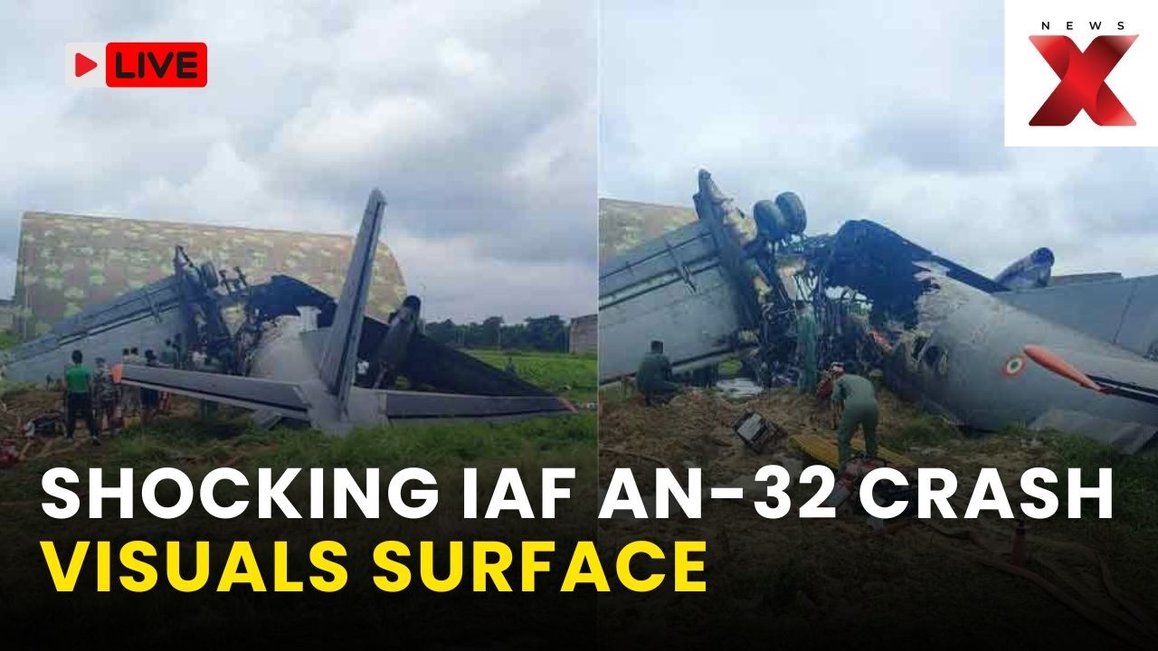 IAF Crash Visuals LIVE: AN-32 Crash Aircraft Goes Down At Jorhat Air Force Station In Assam