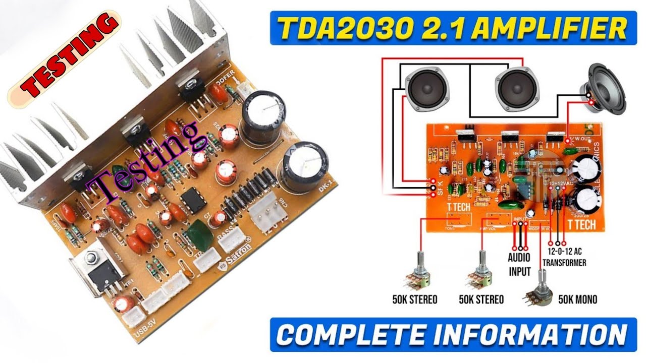 Tda 2030 ic amplifier board wiring and testing | testing | wiring | Lokesh projector