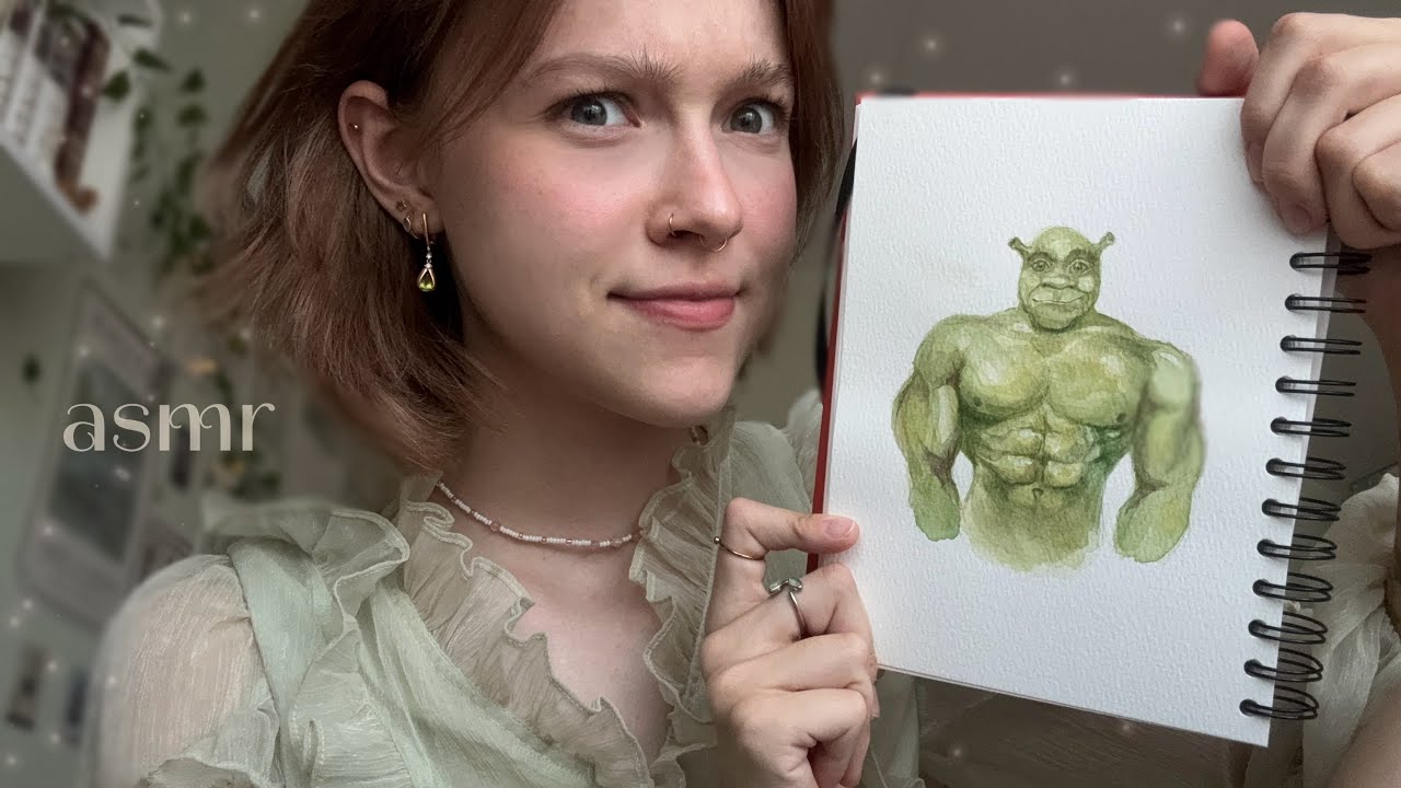 ASMR ~ my hand-made crafts and drawings // tapping // no talking (LOFI) 💚