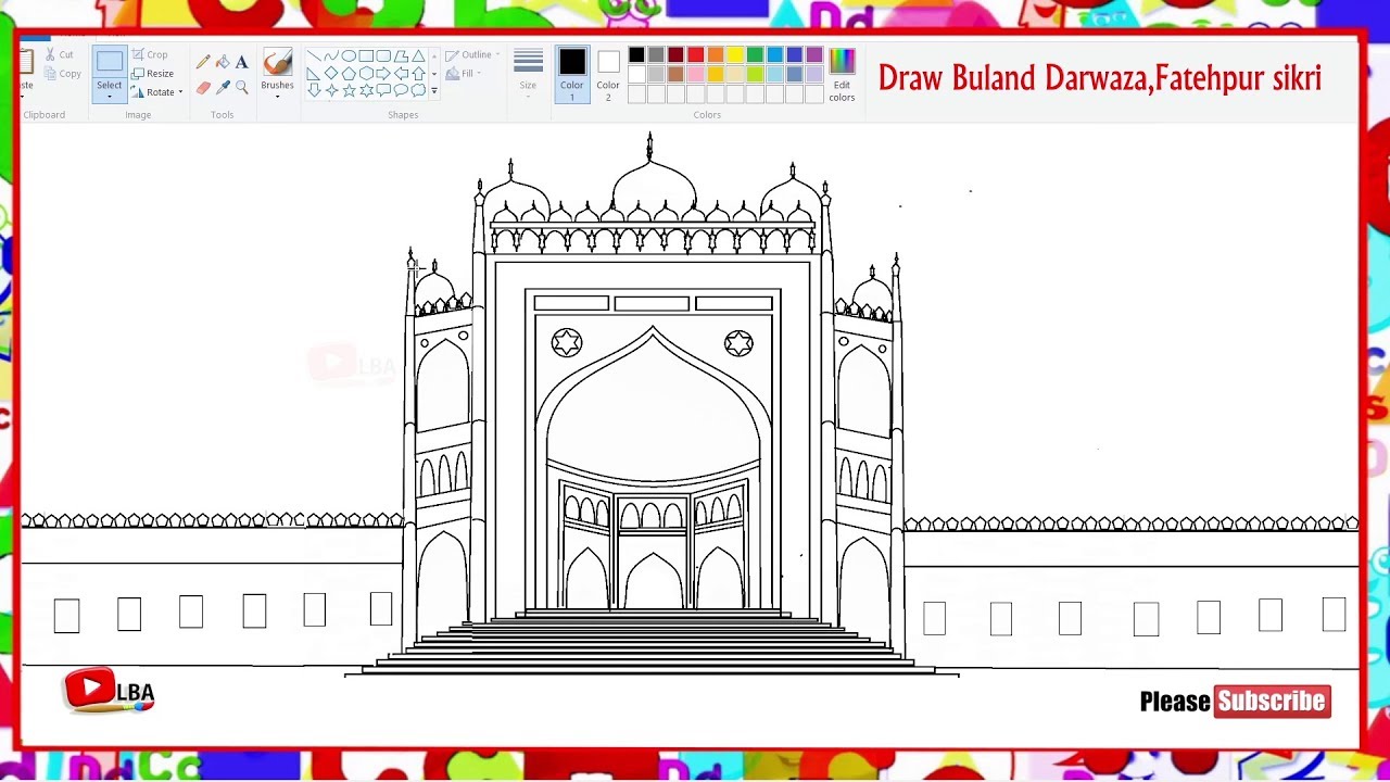 Drawing Buland Darwaza(बुलन्द दरवाज़ा ) l LearnByArt