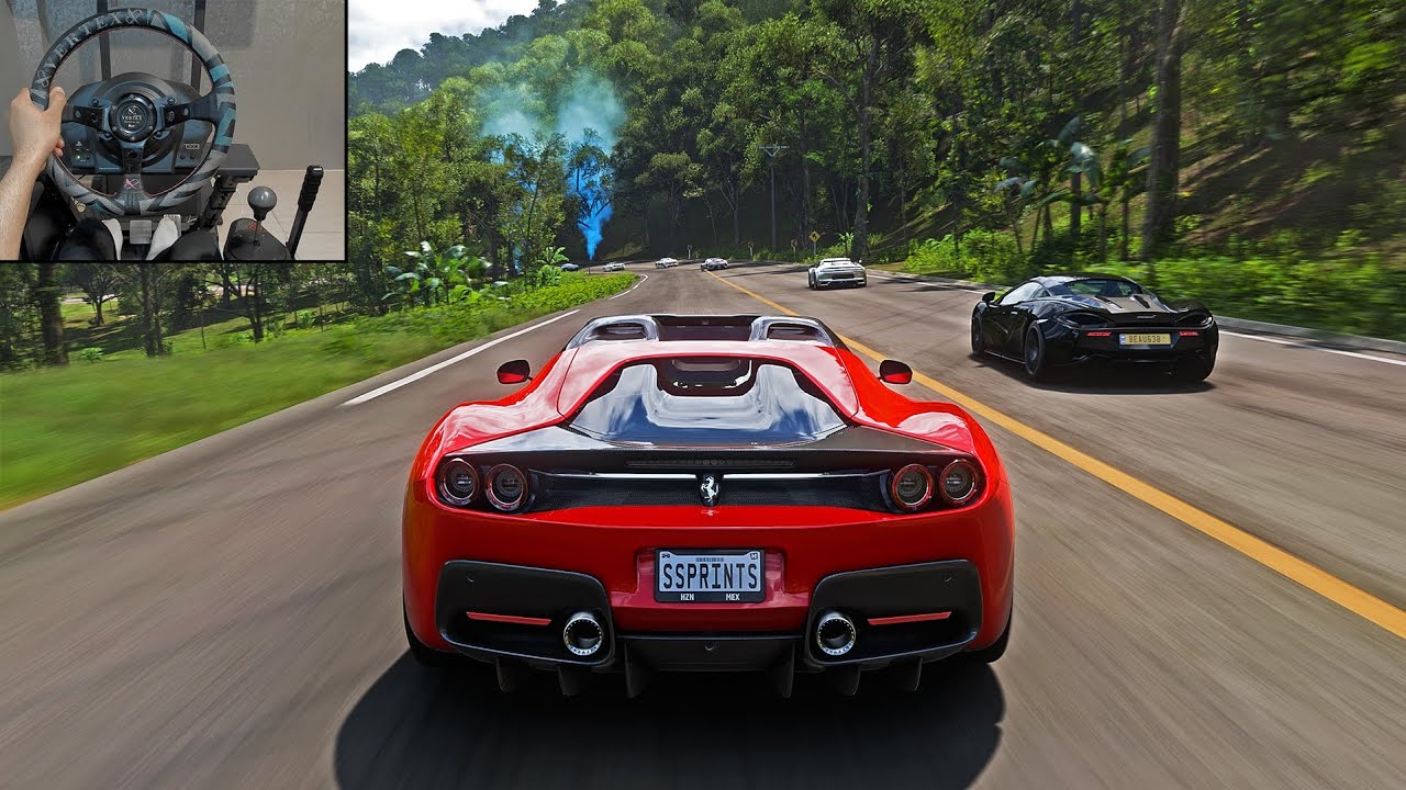 1000HP Ferrari J50 VS Supercars | Forza Horizon 5 Steering Wheel Gameplay