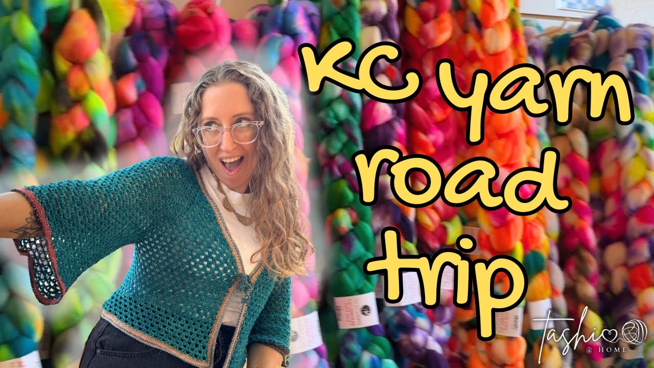 🚗 🧶 Road Trip + Yarn Haul! Visiting a Kansas City Yarn Shop 🧶✨ // Tashi at Home Vlog