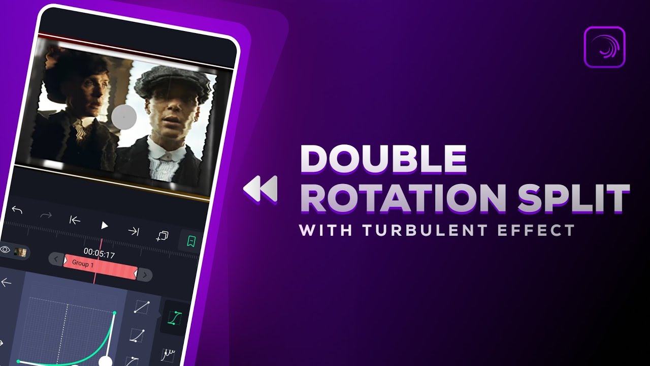 Double rotation Split with Turbelent Effect 🔥 Alight motion tutorial - with preset 😍