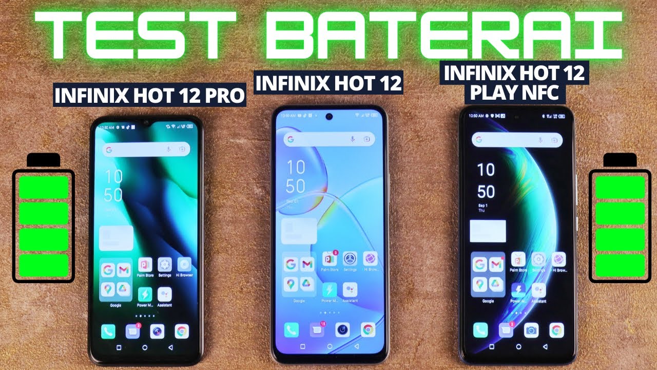 TEST BATERAI Infinix Hot 12 Pro vs Infinix Hot 12 vs Infinix Hot 12 Play NFC, Adu Keluarga HOT 12!