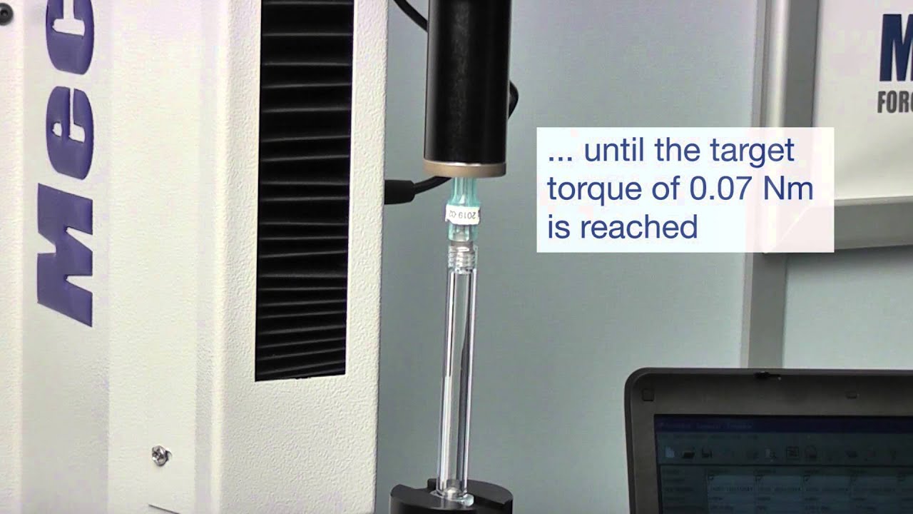 Torque Testing of Syringe Luer Locks - Mecmesin Torque Measurement