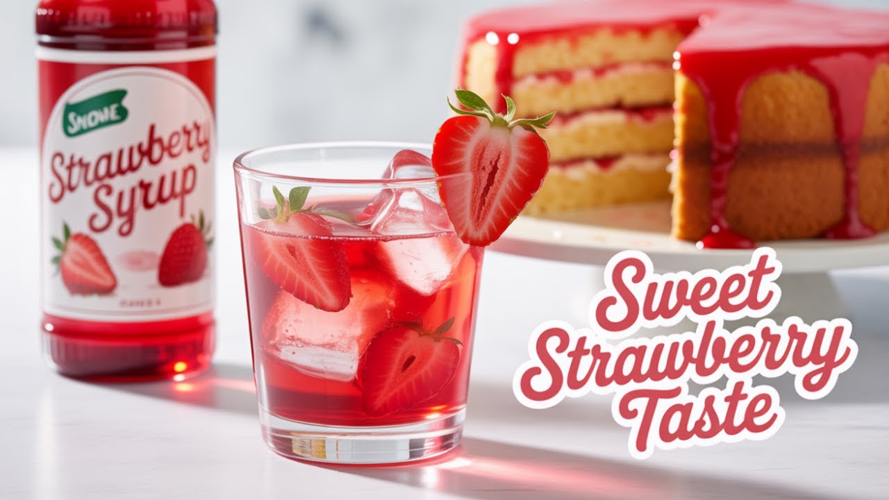 One Strawberry Syrup| Two Treats 🍓 Tray Bake And Homemade Cordial 