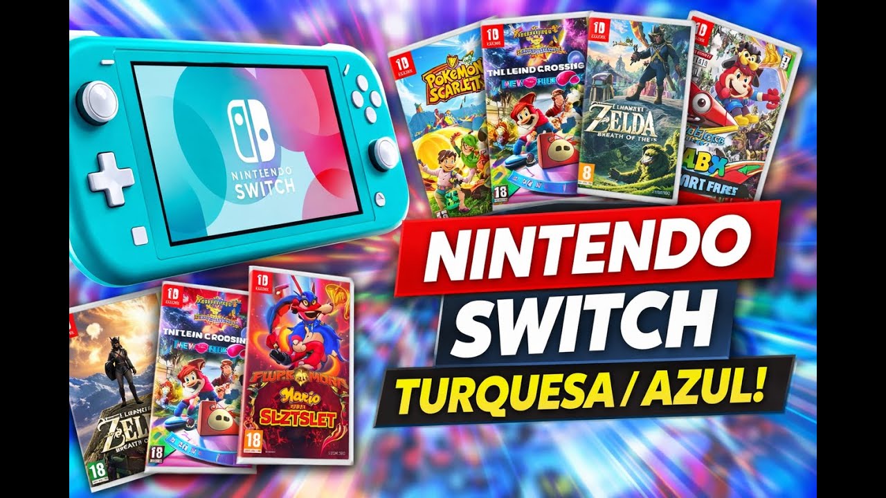 Desbloqueio do Nintendo switch Lite turquesa 
