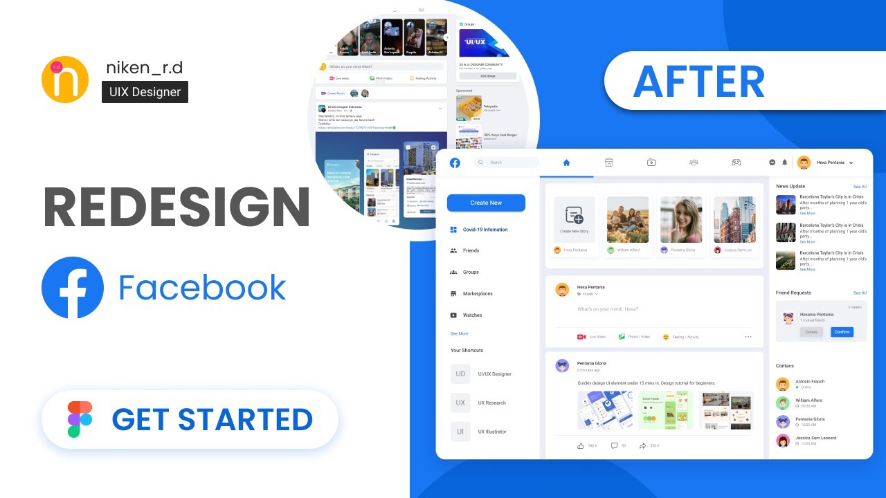 Daily UI Design | Day - 01 | Redesign Facebook - FIGMA