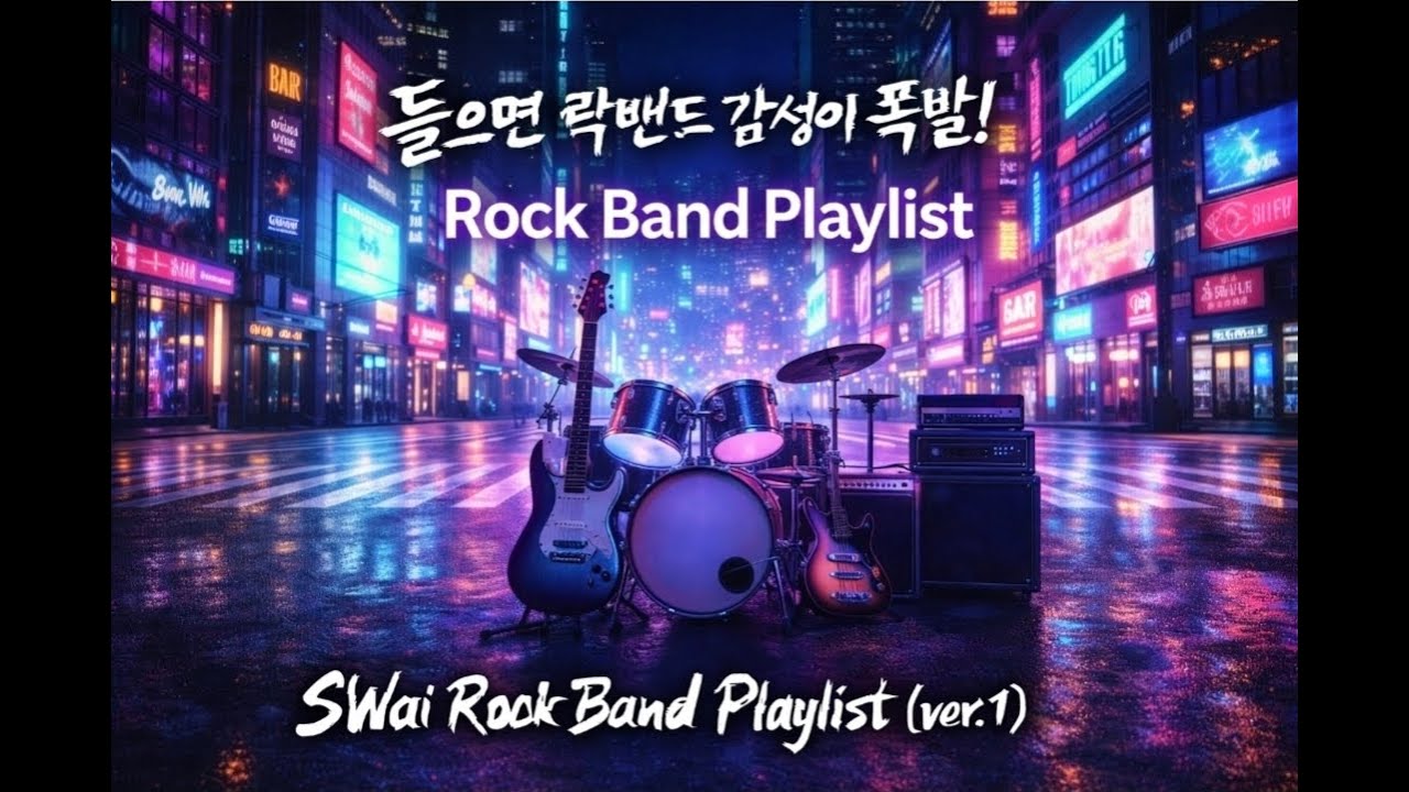 [Playlist] 들으면🎸 락밴드 감성이 폭발!🔥 | 감정선이 살아있는 Rock Band Playlist | SWai Rock band Playlist(ver.1)
