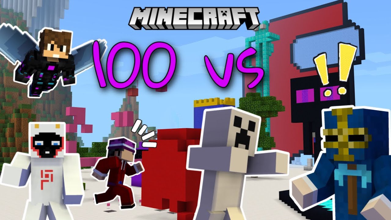 100vs | 100 vs MyanmarCrafter, Tiger King Cms, GwayToeLay, PepperXCraft and MEEEE ! ( Building Day )